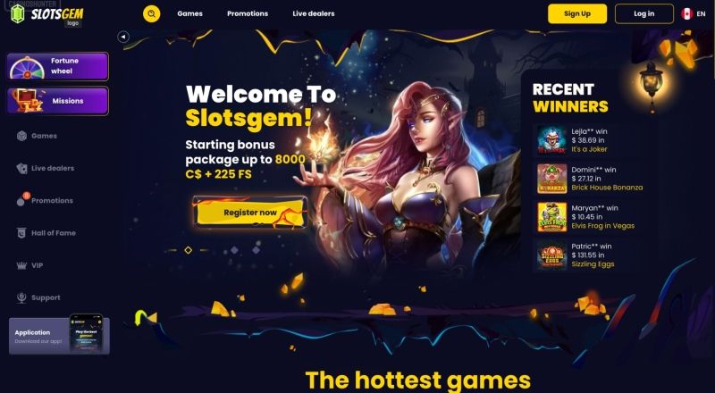 SlotsGem Casino – 100 Rodadas Grátis Sem Depósito e Uncrossable Rush disponível